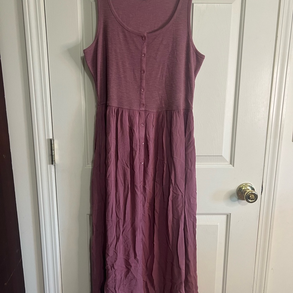 Frye Pink Sleeveless Scoop Neck Maxi Sundress
